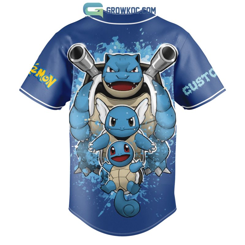 Squirtle Pokemon Cartoon Movies Personalized Baseball Jersey - Growkoc