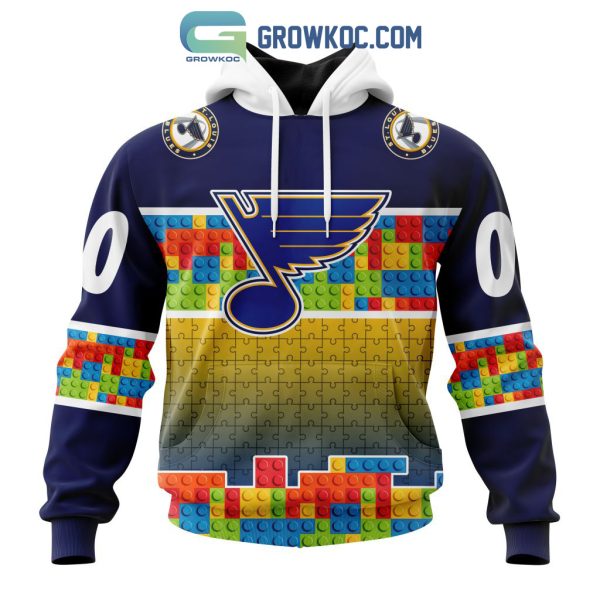 St. Louis Blues NHL Special Autism Awareness Design Hoodie T Shirt