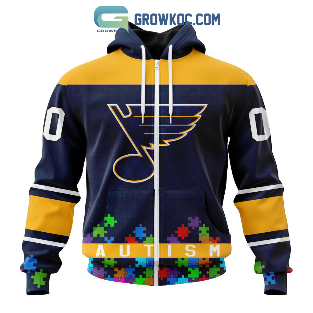 St. Louis Blues NHL Special Fearless Against Autism Hoodie T Shirt