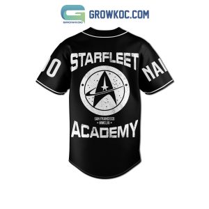 Starfleet Academy From The Stars Knowledge Black Design Personalized Baseball Jersey