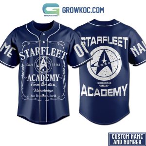 Starfleet Academy From The Stars Knowledge Blue Design Personalized Baseball Jersey