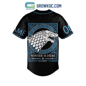 Stark House Game Of Thrones Winter Is Here Personalized Baseball Jersey
