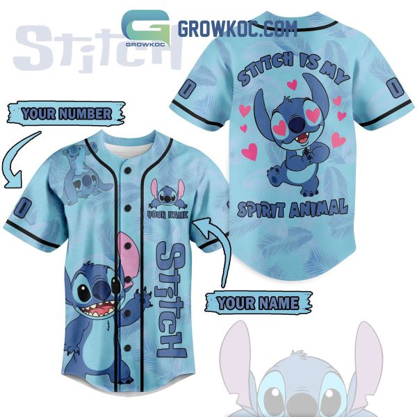 Stitch Is My Spirit Animal Personalized Baseball Jersey