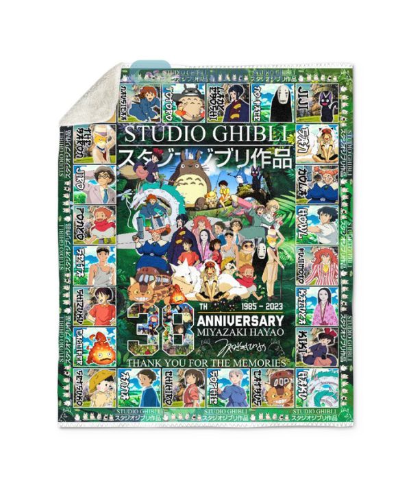 Studio Ghibli 38th Anniversary 1985 2023 Miyazaki Hayao Memories Fleece Blanket Quilt