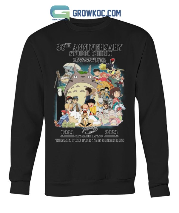 Studio Ghibli 38th Anniversary Memories Miyazaki Hayao 1985 2023 T Shirt