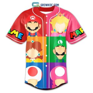 Super Marios Bros Personalized Baseball Jersey