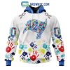 Tennessee Titans NFL Special Fearless Against Autism Hands Design Hoodie T Shirt
