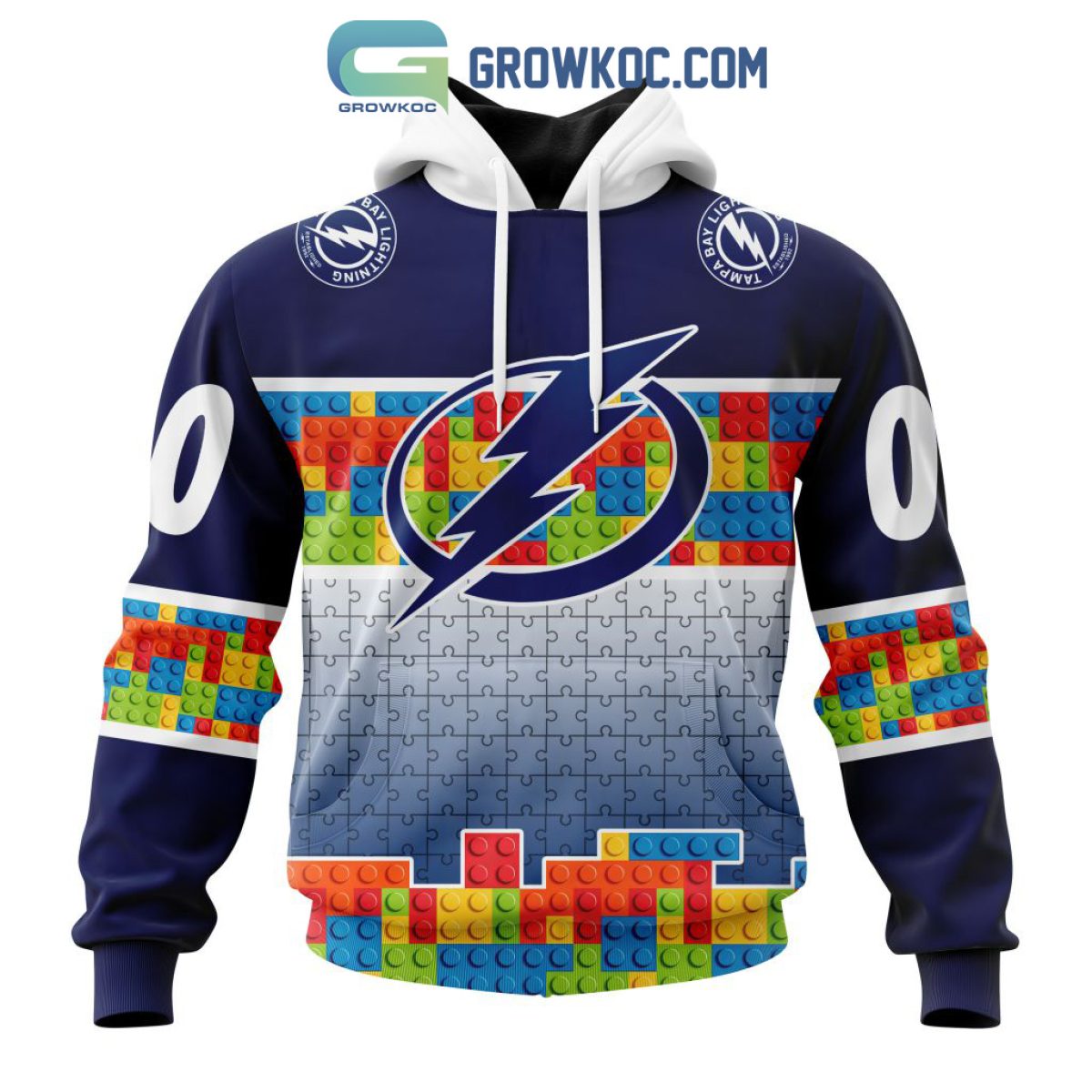 Custom Tampa Bay Lightning Autism Awareness Design NHL Shirt Hoodie 3D -  Bring Your Ideas, Thoughts And Imaginations Into Reality Today