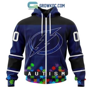 Tampa Bay Lightning NHL Special Unisex Kits Hockey Fights Against Autism Hoodie T Shirt