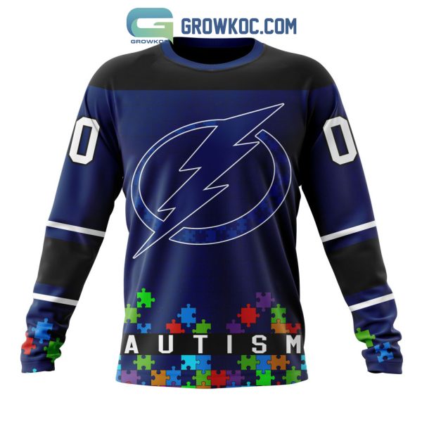 Tampa Bay Lightning NHL Special Unisex Kits Hockey Fights Against Autism Hoodie T Shirt