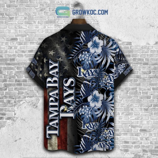 Tampa Bay Rays MLB American Flower Hawaiian Shirt