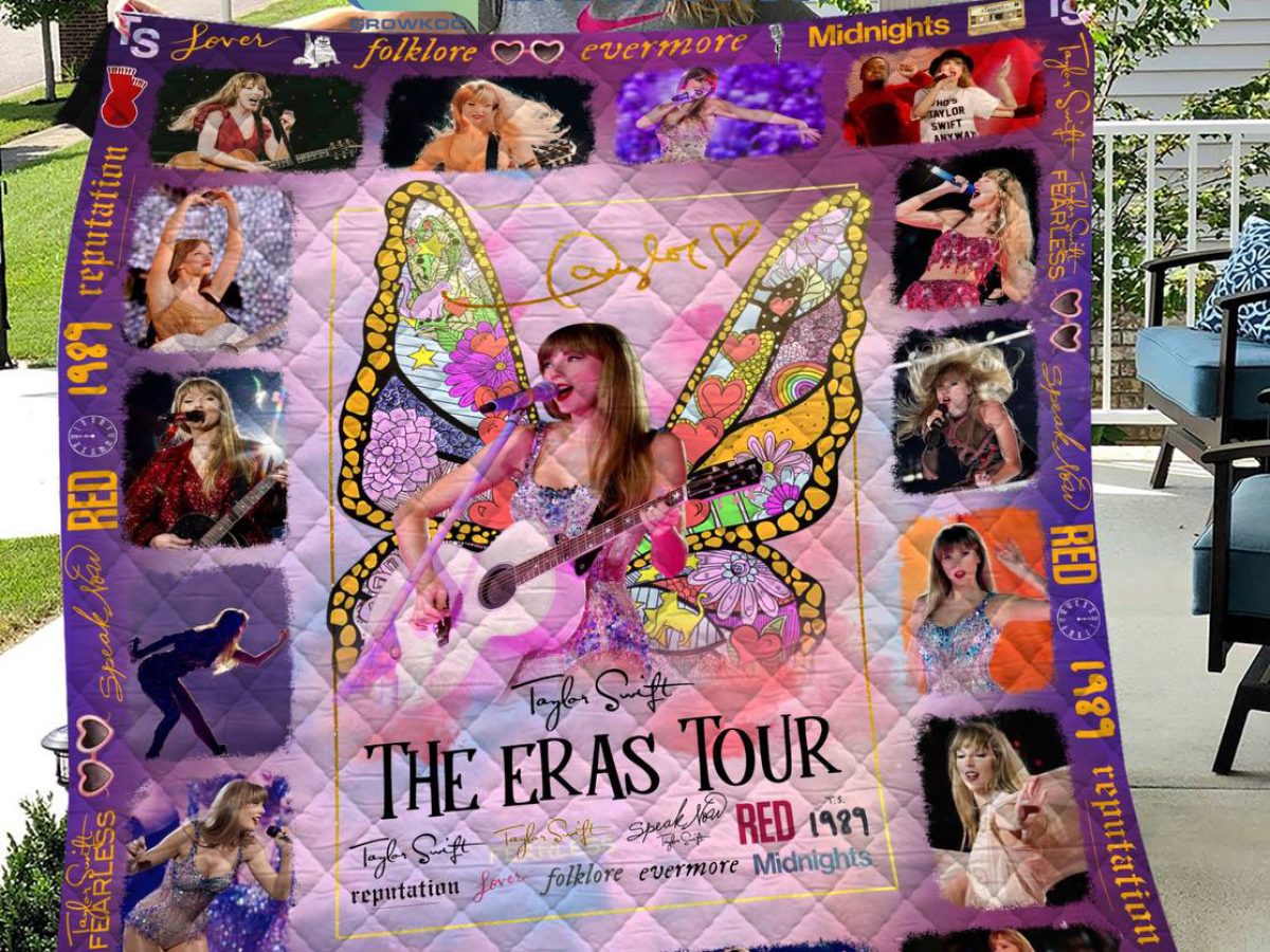 Taylor Swift The Eras Tour Pink Design Blanket Flecee Quilt - Growkoc