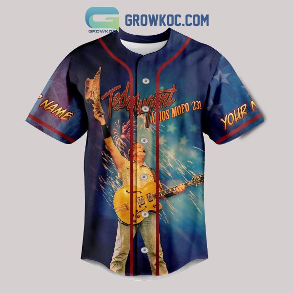 Ted Nugent You Know I’m Here To Stay Got You In A Stranglehold Personalized Baseball Jersey