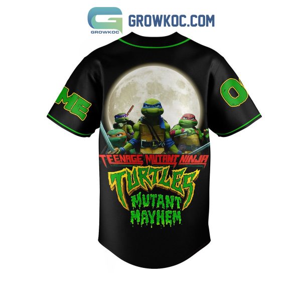 Teenage Mutant Ninja Turtles Mutant Mayhem Black Design Personalized Baseball Jersey