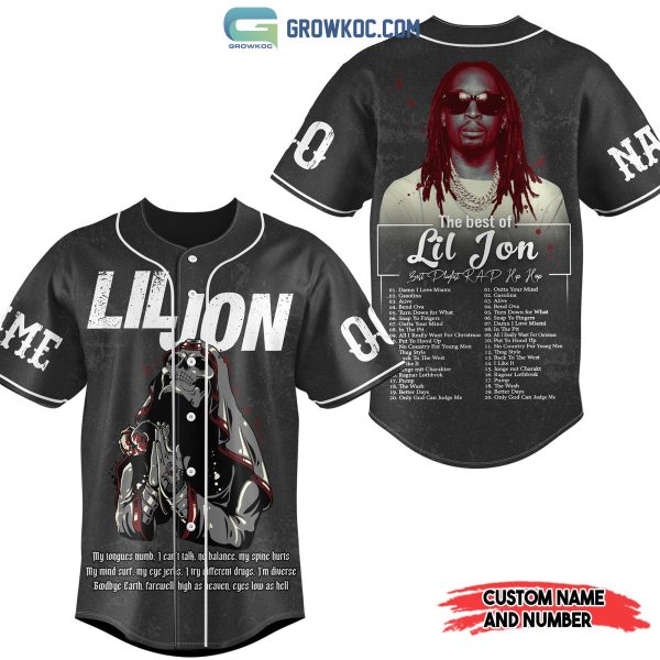 The Best Of Lil Jon Best Playlist Rad Hip Hop Personalized Baseball Jersey