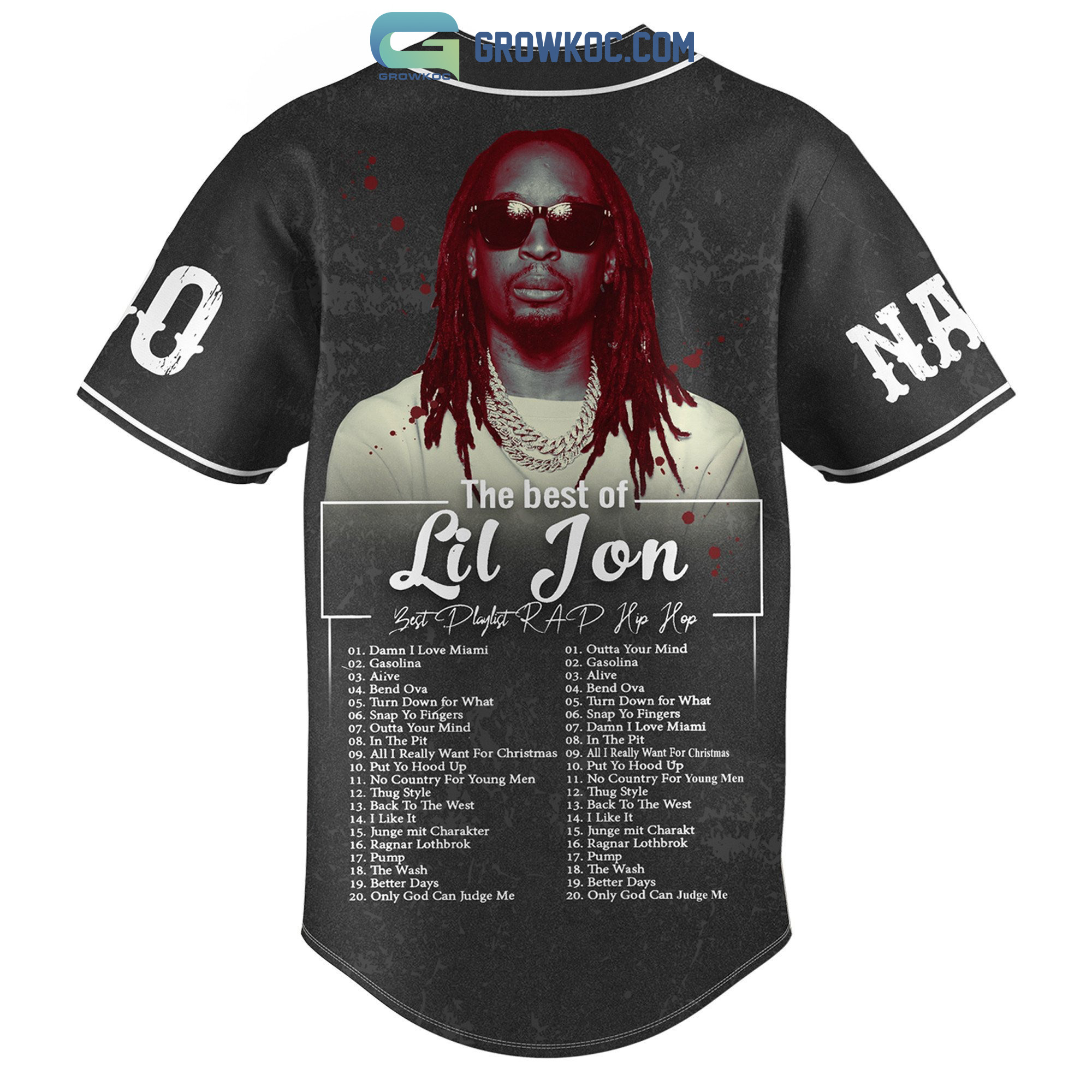 The Best Of Lil Jon Best Playlist Rad Hip Hop Personalized Baseball Jersey  - Growkoc