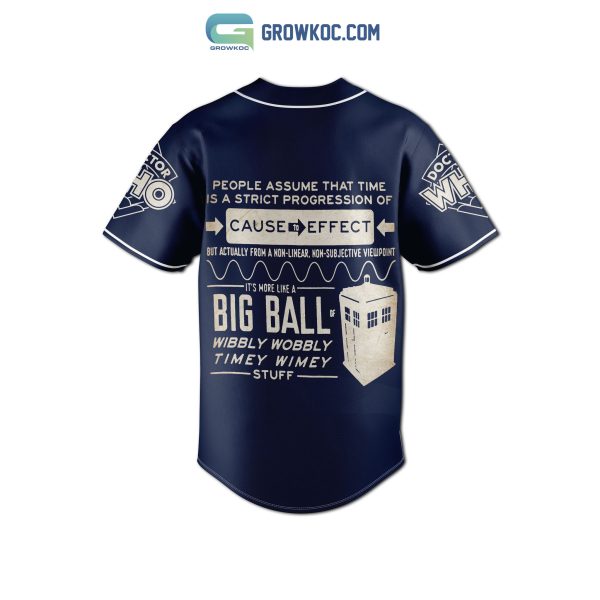 The Doctor Who Big Ball Of Wibbly Wobbly Timey Wimey Stuff Baseball Jersey