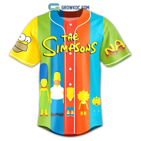 The Simpsons American Sitcom Personalized Baseball Jersey