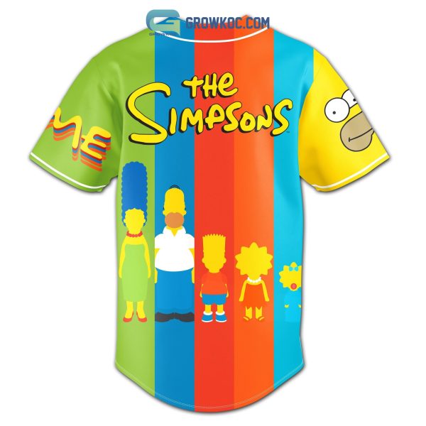 The Simpsons American Sitcom Personalized Baseball Jersey