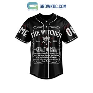 The Witcher Geralt Of Rivia Professional Hunter Services Personalized Baseball Jersey