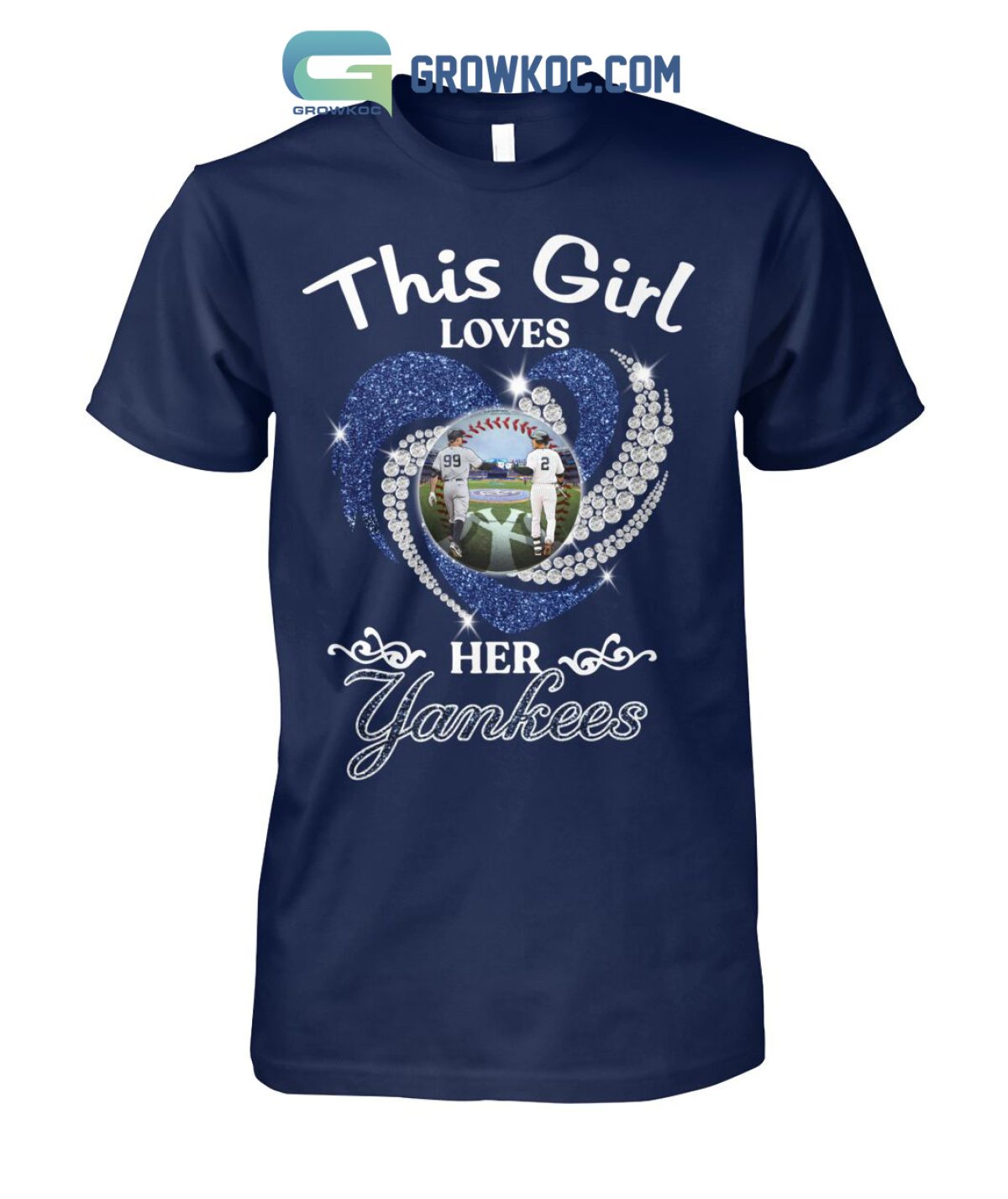 MLB Girls' New York Yankees Team Color Tee (Navy  