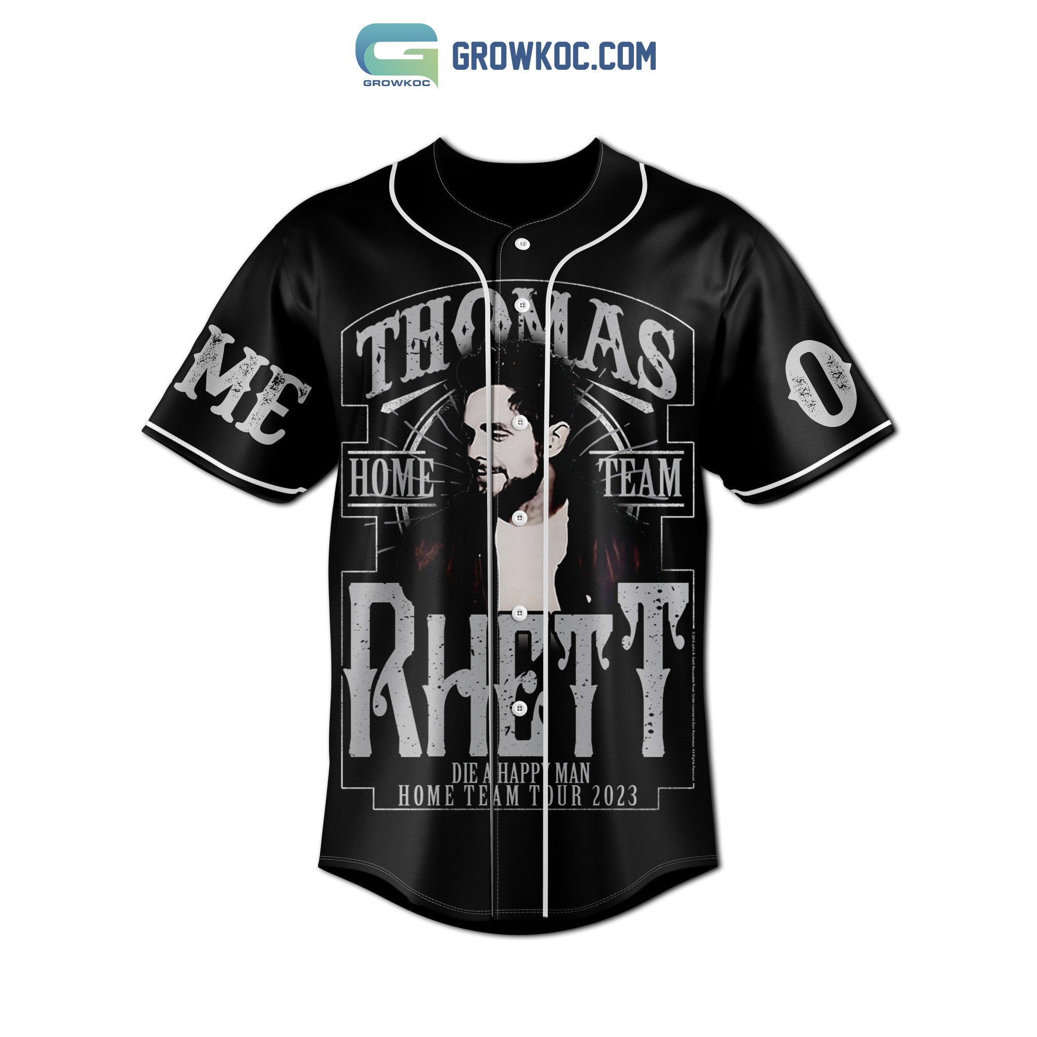 Thomas Rhett Die A Happy Man Home Team Tour 2023 Personalized Baseball Jersey