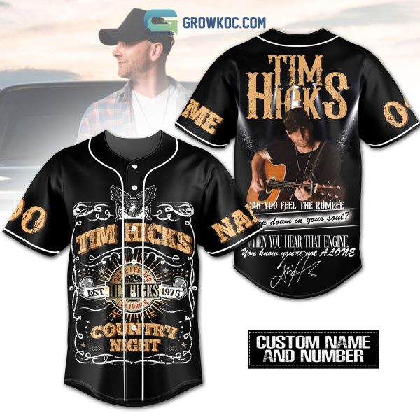 Tim Hicks Country Night Personalized Baseball Jersey