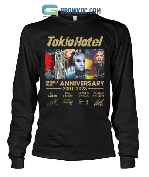 Tokio Hotel 22rd Anniversary 2001 2023 T Shirt
