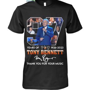 Tony Bennett 97 Years Of 1926 2023 T Shirt
