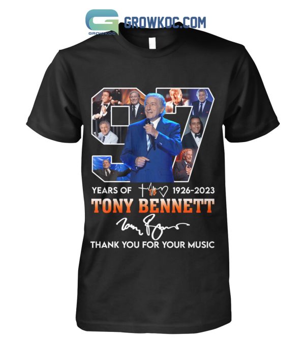 Tony Bennett 97 Years Of 1926 2023 T Shirt