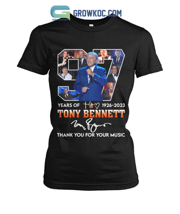 Tony Bennett 97 Years Of 1926 2023 T Shirt