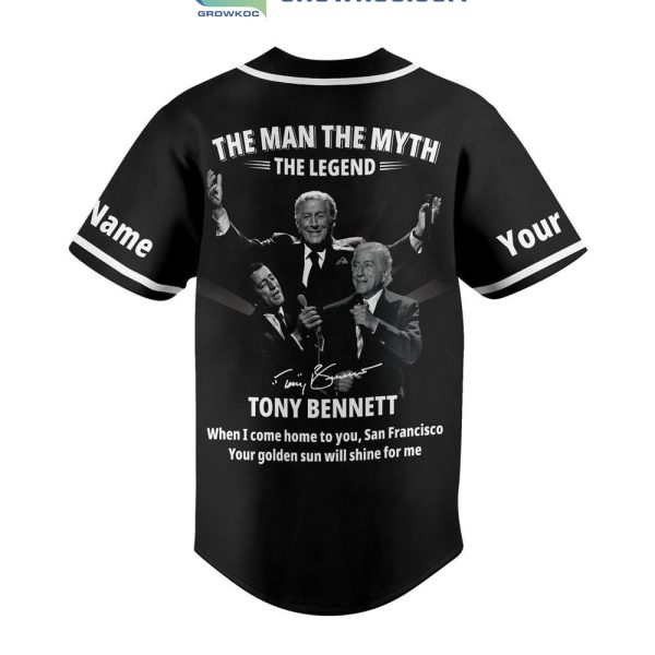 Tony Bennett The Man The Myth The Legend Personalized Baseball Jersey