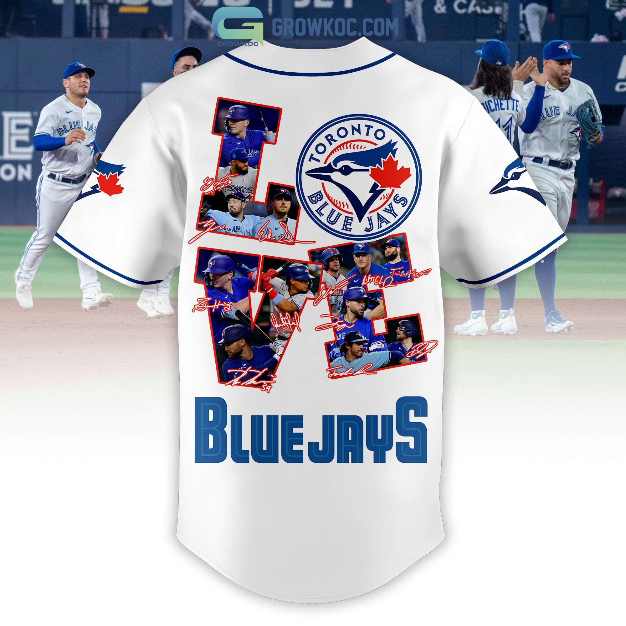 Toronto Blue Jays MLB Personalized Mix Baseball Jersey - Growkoc