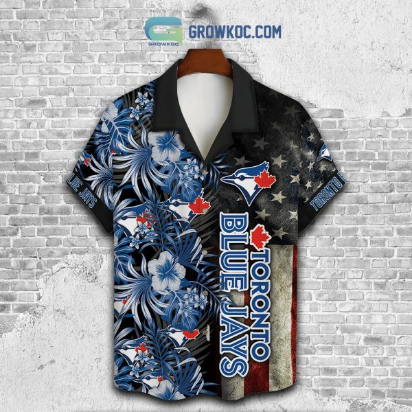 Toronto Blue Jays MLB American Flower Hawaiian Shirt