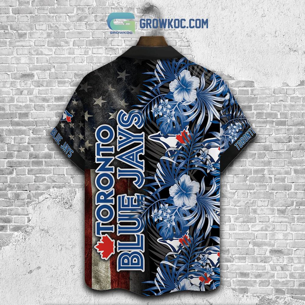Toronto Blue Jays MLB American Flower Hawaiian Shirt