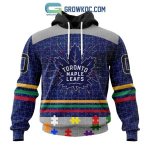 Toronto Maple Leafs Puzzle Design Autism Awareness Personalized Hoodie Shirts