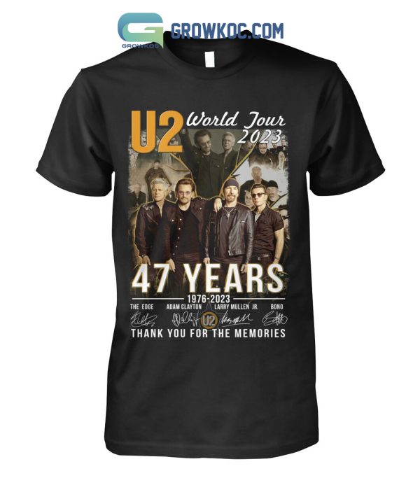 U2 World Tour 2023 47 Years 1976 2023 Memories T Shirt
