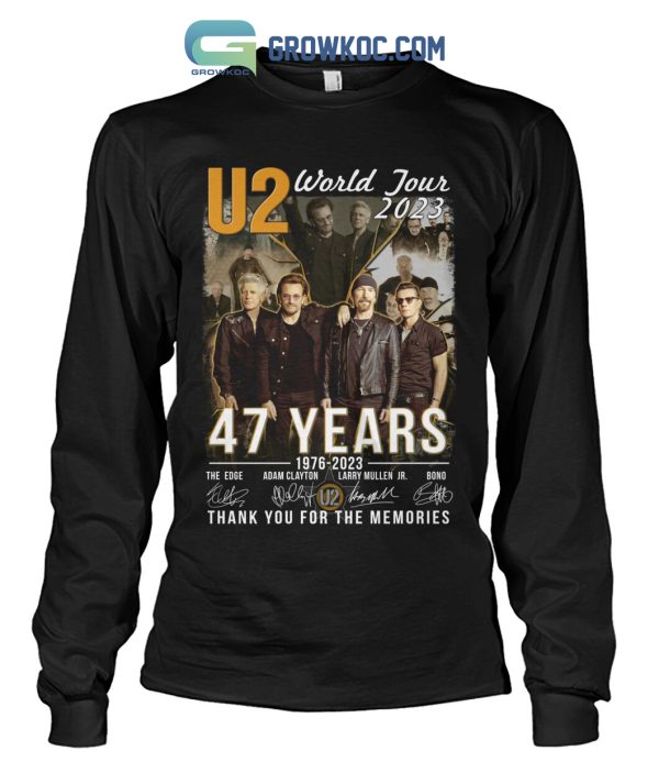 U2 World Tour 2023 47 Years 1976 2023 Memories T Shirt