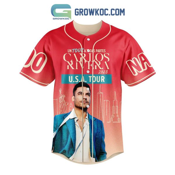 Un Tour A Todas Partes Carlos Rivera USA Tour 2023 Personalized Baseball Jersey