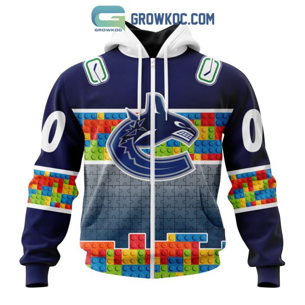Vancouver Canucks NHL Special Autism Awareness Design Hoodie T Shirt