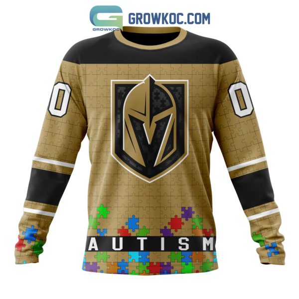 Vegas Golden Knights NHL Special Unisex Kits Hockey Fights Against Autism Hoodie T Shirt