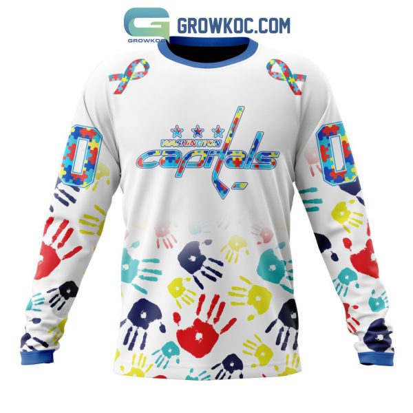 Washington Capitals NHL Special Autism Awareness Hands Hoodie T Shirt