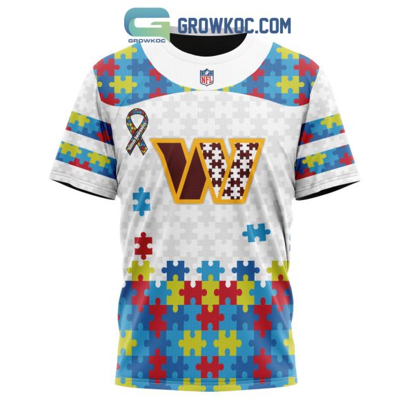 Washington Commanders NFL Autism Awareness Personalized Hoodie T Shirt