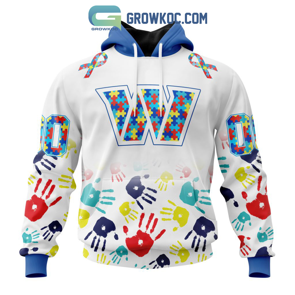 Washington Commanders NFL Special Autism Awareness Design Hoodie T Shirt -  Growkoc