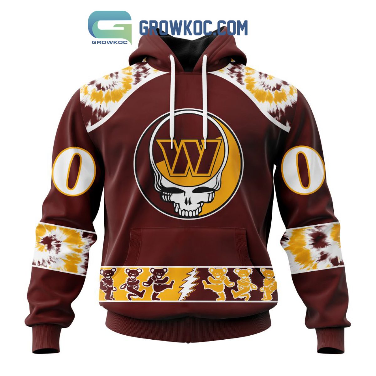 Washington Commanders NFL Christmas Personalized Hoodie Zipper Fleece Jacket  - Growkoc