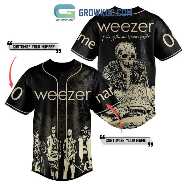 Weezer Fake Smile And Vervous Laughter Personalized Baseball Jersey