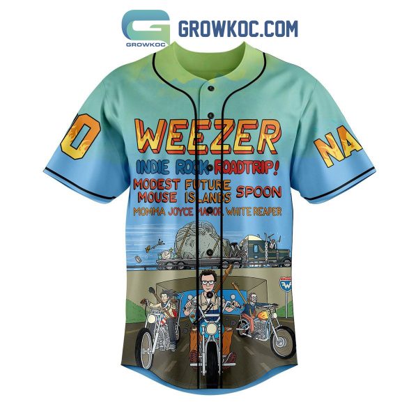 Weezer Indie Rock Roadtrip Personalized Baseball Jersey