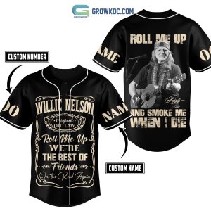 Willie Nelson Roll Me Up And Smoke Me When I Die Personalized Baseball Jersey