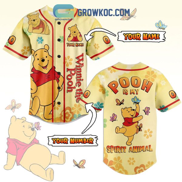 Winnie The Pooh Is My Spirit Animal Personalized Baseball Jersey