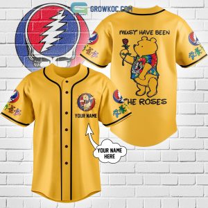 Winnie-the-Pooh Mix Grateful Dead Gold Design Personalized Baseball Jersey